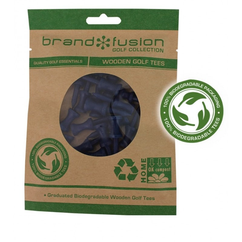 Brand Fusion Houten Tees Blauw 37 mm