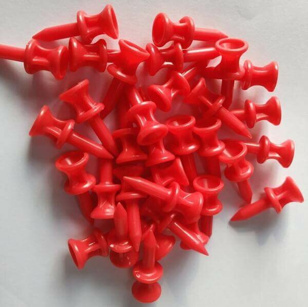 Pure Plastic Step Tees 31 mm Rood