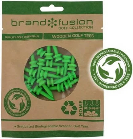 Brand fusion wooden tees groen 27 mm