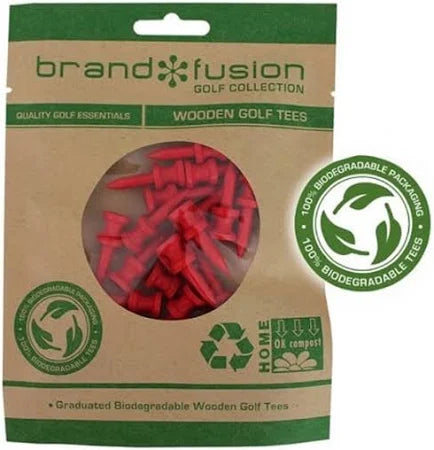 brand fusion wooden tees 31 mm rood