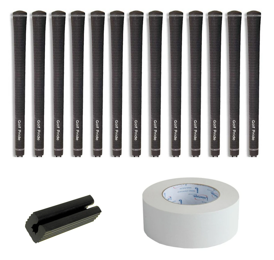 Regrip Kit 13x Golf Pride Tour Velvet grips, Grip tape and Shaft clamp